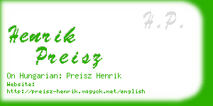 henrik preisz business card